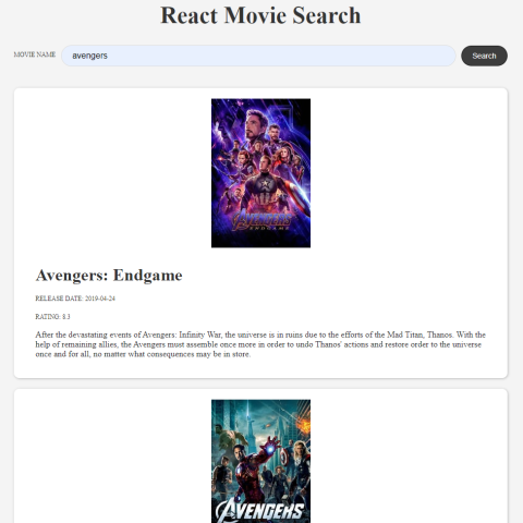 React Movie Search
